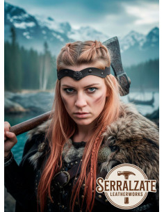 Viking-Celt Headband with Black Wind Knots 2