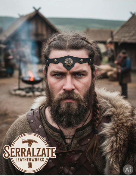 Viking-Celtic Headband with Black...