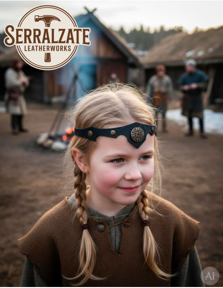 Viking-Celtic Headband with Black...