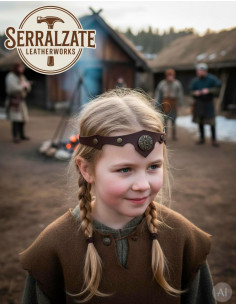 Viking-Celtic Headband gusts of wind in brown