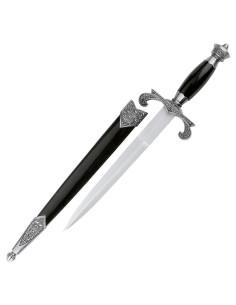 medieval dagger with scabbard, 38 cms.