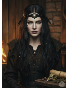 Viking Tiara Ash Yggdrasil in black 2