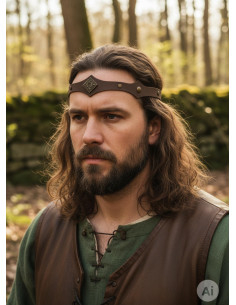 Medieval Tiara Florian of the Forest in Brown
