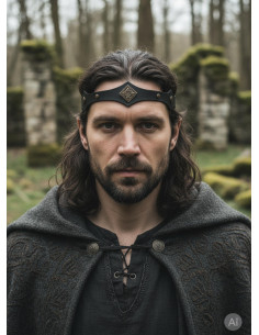 Medieval Tiara Florian of the Forest in Black