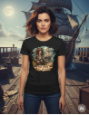 Women's Black Pirate T-Shirt 'Dead Women tell no tales'