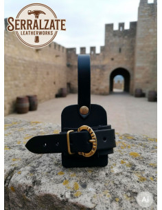 Belt sheath for daggers and knives, black