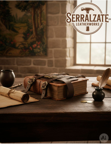 Medieval Leather Book Holder with...