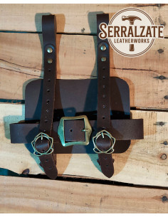 Medieval Leather Book Holder with Porta Libros in Brown...