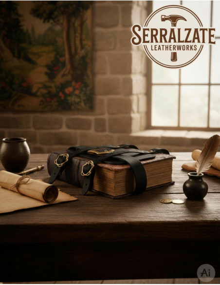 Medieval Leather Book Holder with...