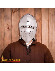 Medieval helmet from the 14th-15th centuries with visor,... 2