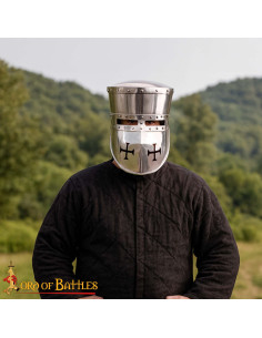 Knight Templar helmet from the 13th century, with padded... 2