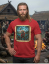 Men's Red T-Shirt with Thor, God of Thunder