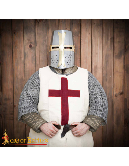 Great Templar Helm polished steel,...