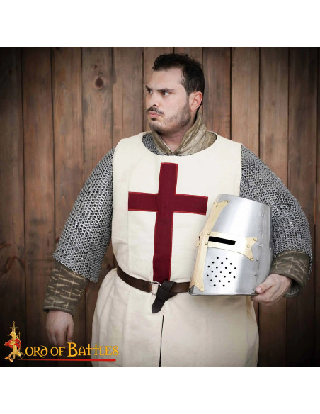 Great Templar Helm polished steel,...