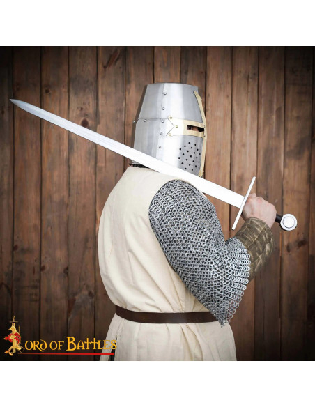 Great Templar Helm polished steel,...