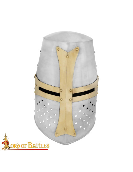 Great Templar Helm polished steel,...
