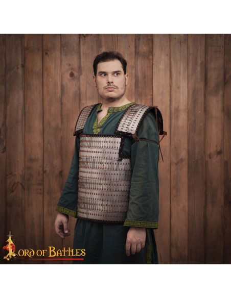 Medieval plate armor with riveted...