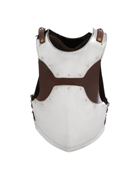 Medieval knight cuirass in steel and...