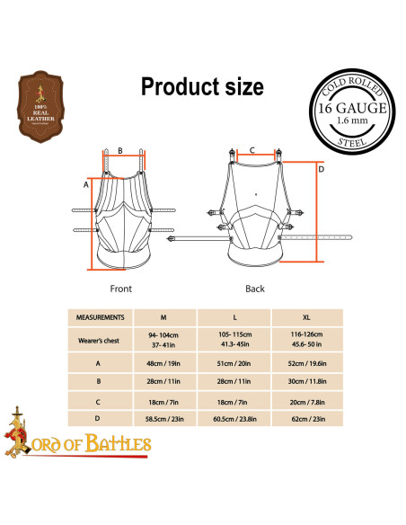 Medieval Gothic Breastplate from the...