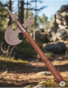 Aged medieval axe, 61 cms.