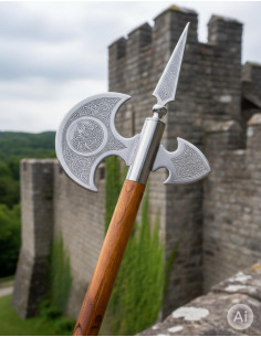 Aged medieval axe, 61 cms. 2