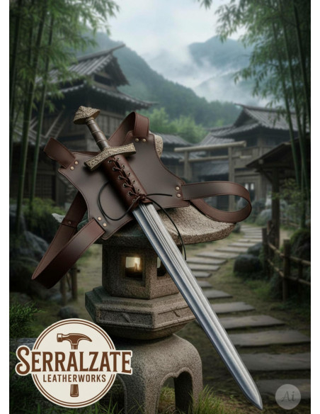 Back Ninja Sheath for a Sword, Brown