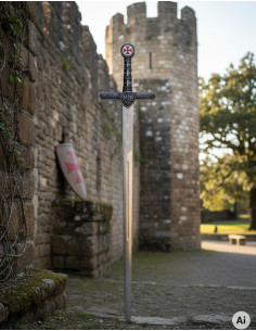 Templar sword, rustic blade