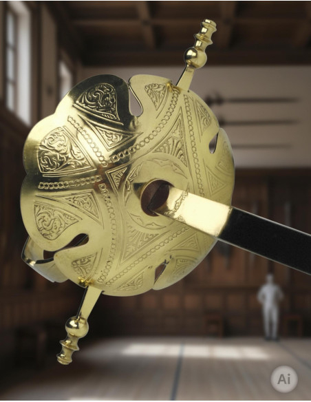 Decorative Castanet Floret, gilded