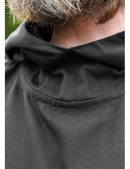 Anselmo Monk Suit in Black-Natural Color