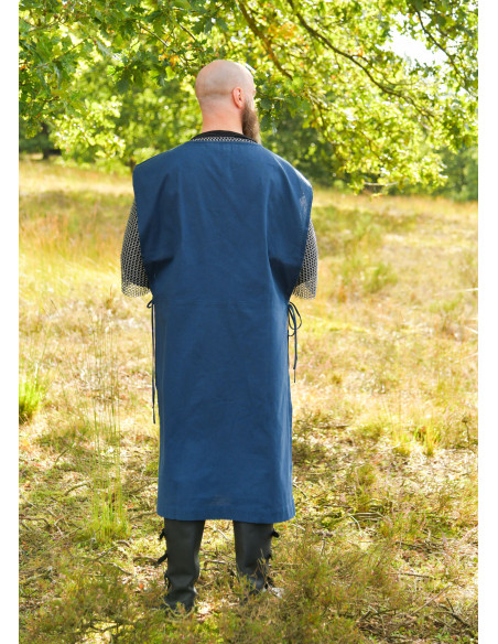 Medieval tabard with stripes, blue...