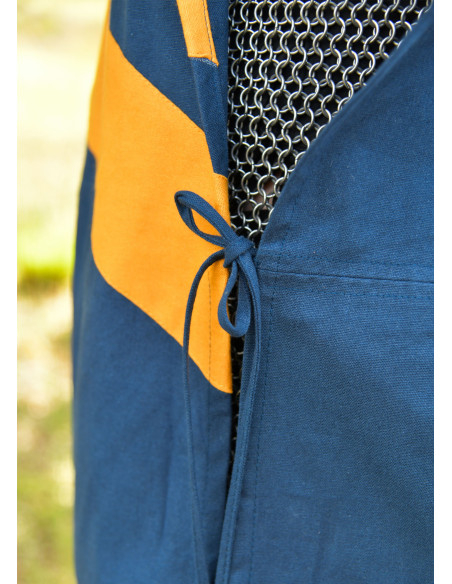 Medieval tabard with stripes, blue...