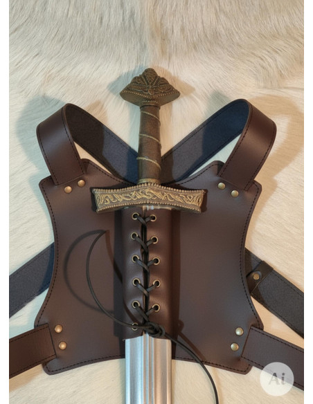 Back Ninja Sheath for a Sword, Brown