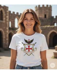 White Templar T-shirt for women, Non Nobis Domine