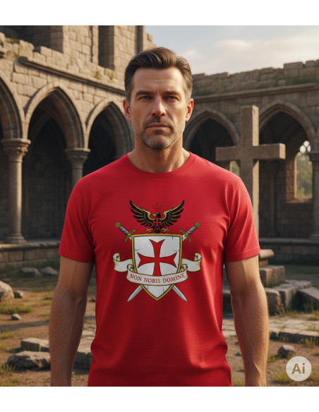 Red Templar T-Shirt for men, Non... Red Templar T-Shirt for men, Non...