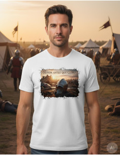Medieval men's T-shirt, Honor before Glory