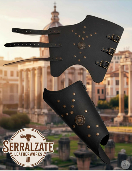 Roman Legionary Greaves, black