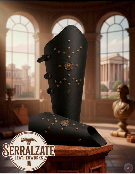 Roman Legionary Greaves, black