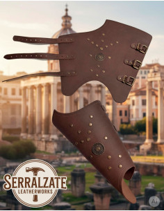 Roman Legionary Greaves, brown 2