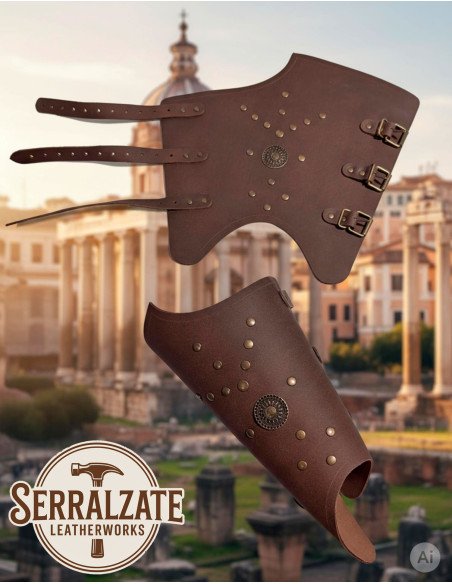Roman Legionary Greaves, brown