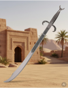 silver Arabian scimitar