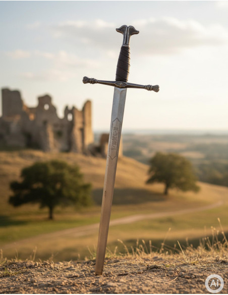 Carlos V sword, rustic engraved blade