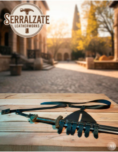 Renaissance Belt with 6 Adjustable Buckles, Black 2