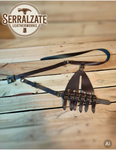 Renaissance Belt with 6 Adjustable Buckles, Brown