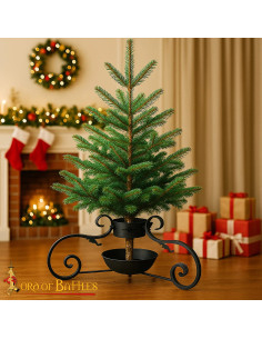 Hand-forged support for medieval Christmas tree