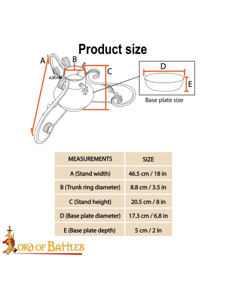 Hand-forged support for medieval... Hand-forged support for medieval...