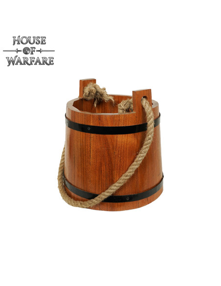 Rustic wooden water bucket, various...