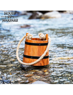 Rustic wooden water bucket, various sizes