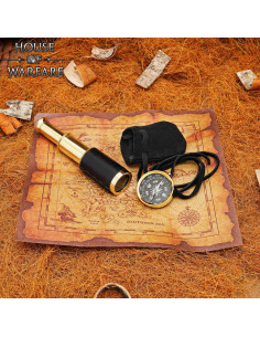 Treasure Hunt Set: compass, telescope, and map