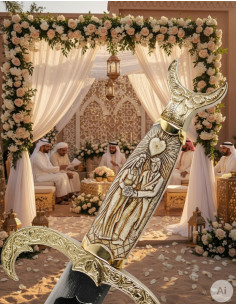 Scimitar for weddings (with personalized text engraved) 2