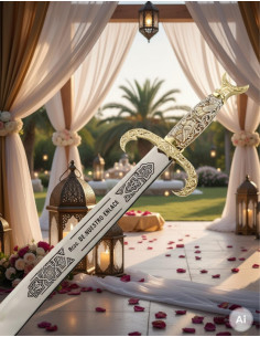 Scimitar for weddings (without engraved personalized text)